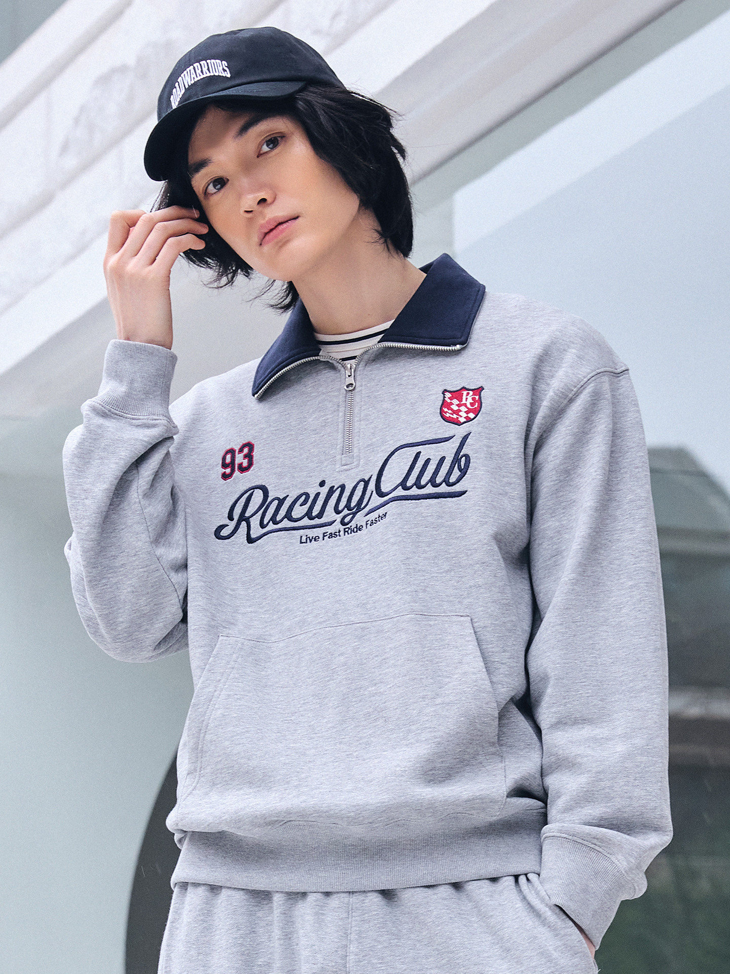 공용) 테리 그래픽 하프 집업 (SET-UP)