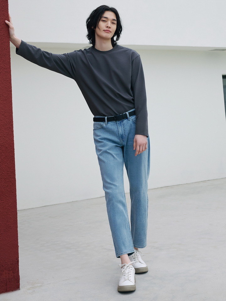 남성) COOL 테이퍼드 크롭 데님