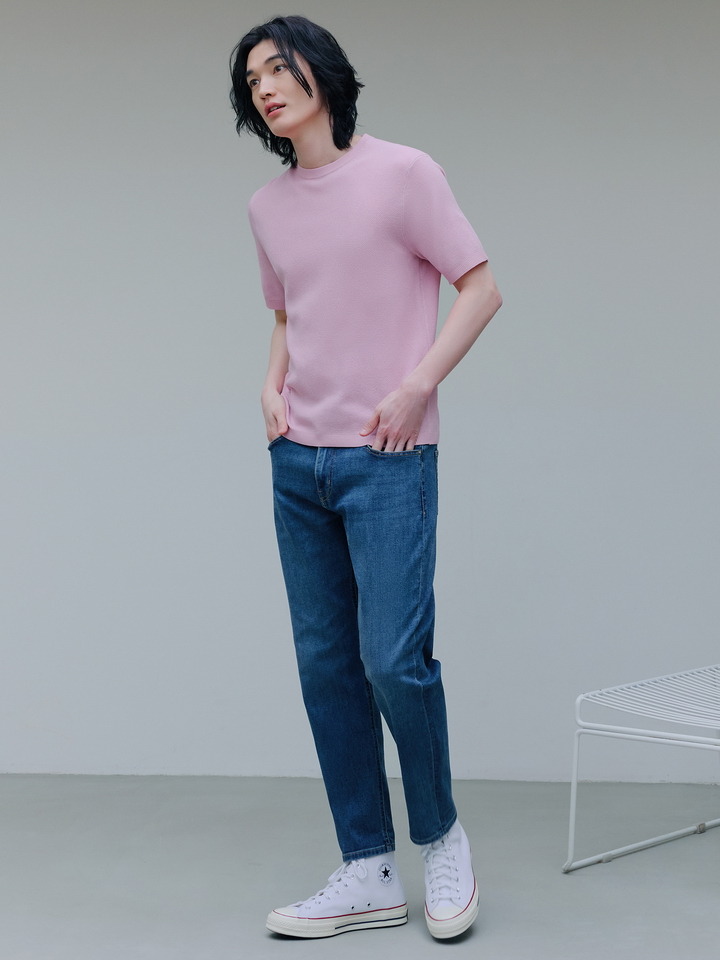 남성) COOL 테이퍼드 크롭 데님