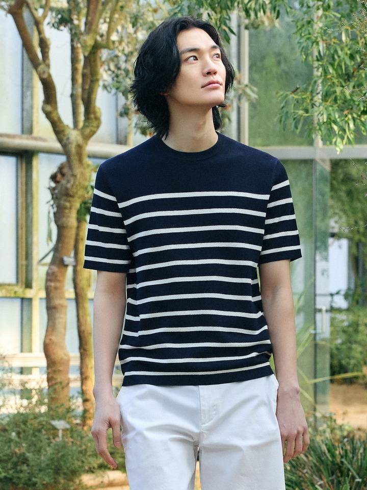 남성) 쿨라이트 크루넥 반팔 스웨터