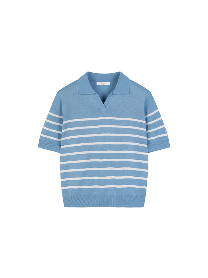 여성) 쿨라이트 오픈 카라 스웨터