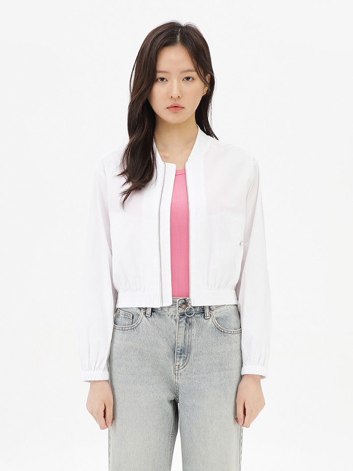 여성) MA-1 크롭 블루종