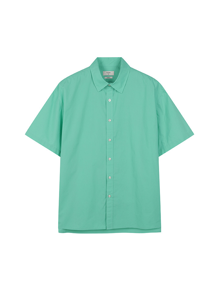 남성) 포플린 오버핏 반팔 셔츠