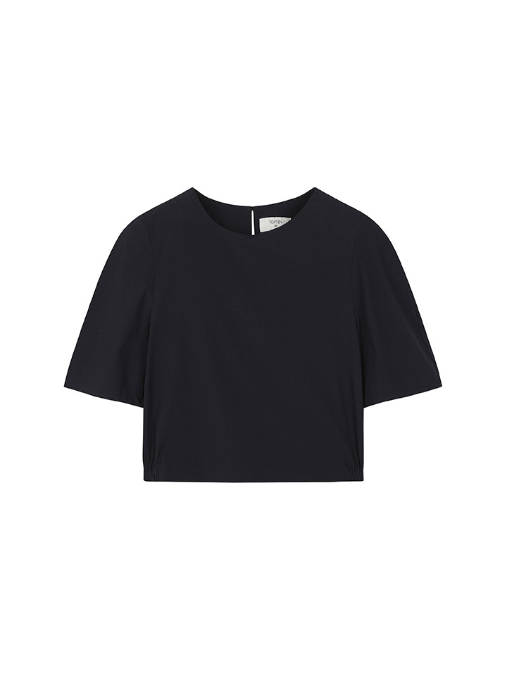 여성) 라운드넥 반팔 블라우스