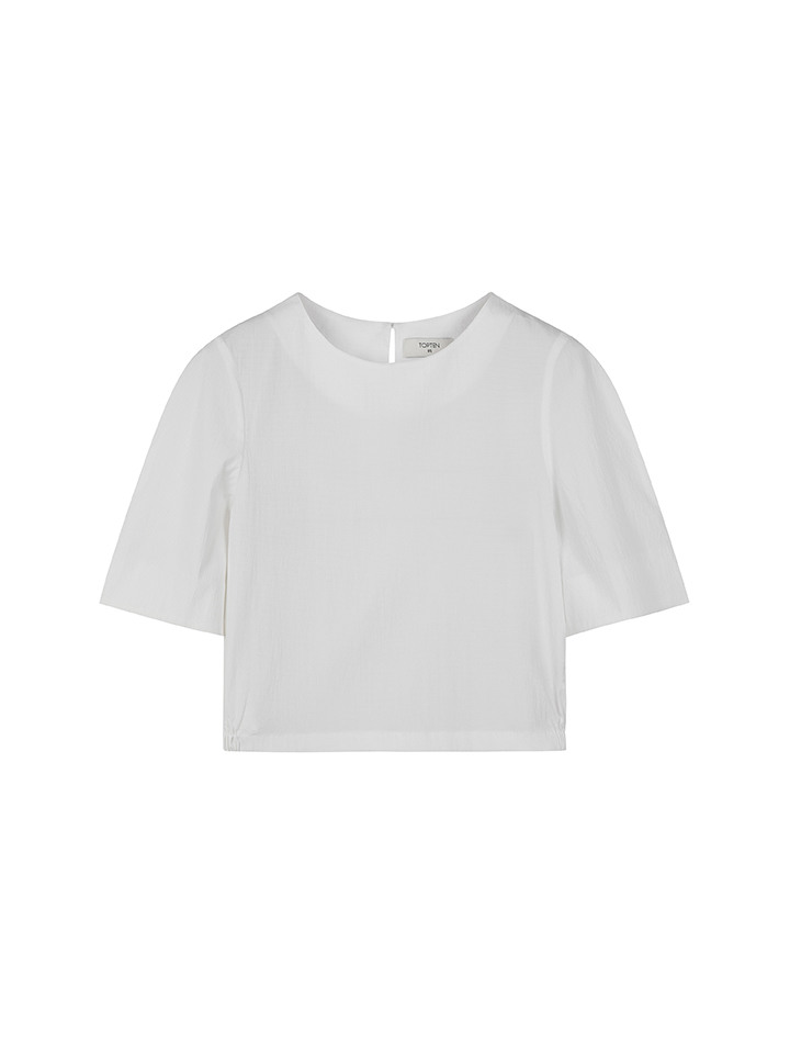 여성) 라운드넥 반팔 블라우스