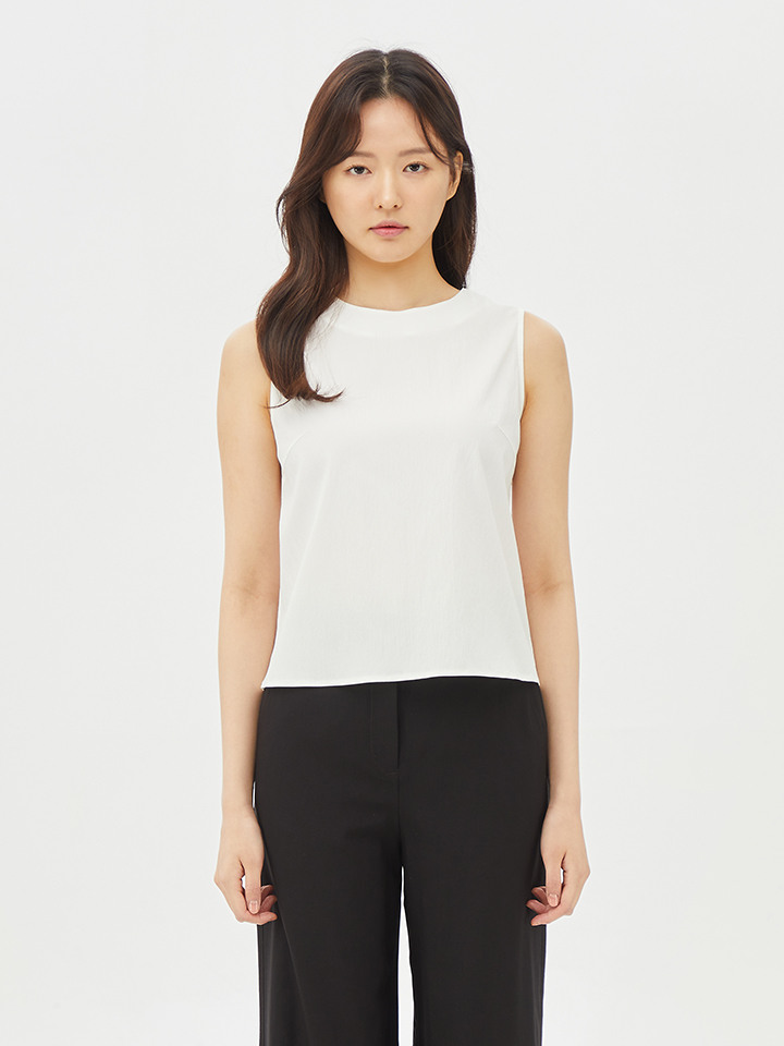 여성) 베이직 슬리브리스 탑