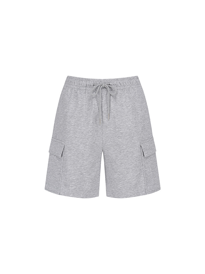 여성) 쿨에어 코튼 더블니트 카고 스웨트쇼츠