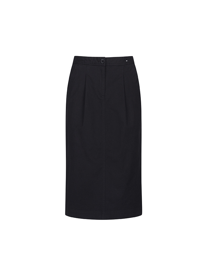 여성) 코튼 하프밴딩 미디 스커트