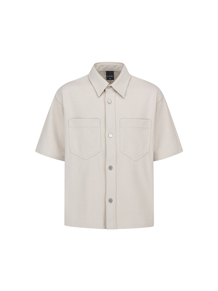 남성) 텍스쳐드 반팔 가디건