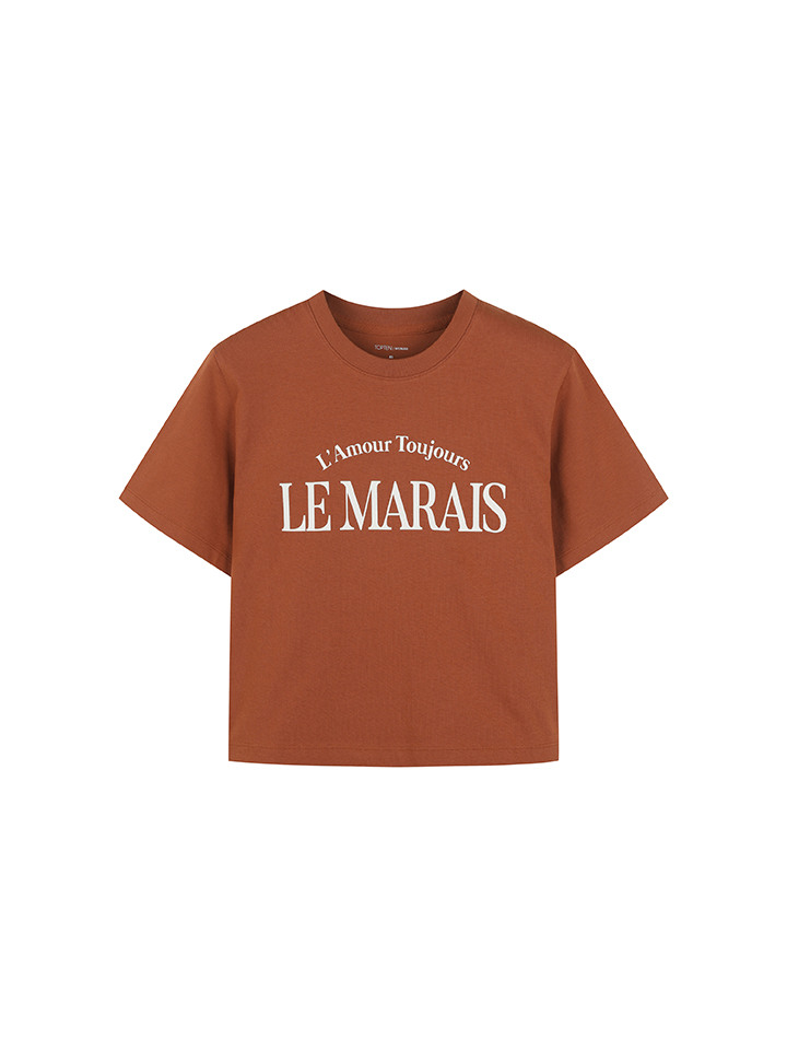 여성) 헤비웨이트 코튼 그래픽 반팔 티