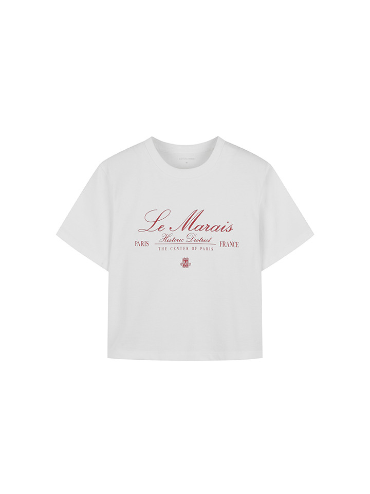 여성) 헤비웨이트 코튼 그래픽 반팔 티