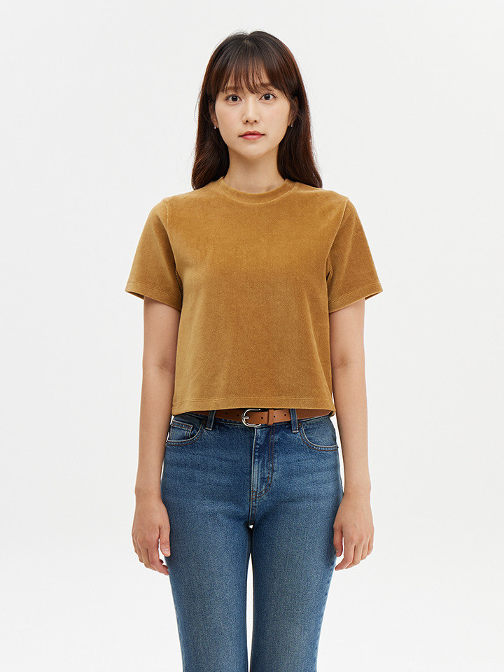 여성) 코듀로이 반팔 티