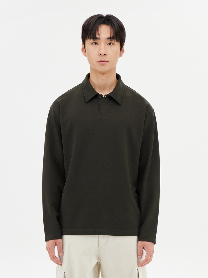 남성) 쿨에어 코튼 텍스쳐드 폴로셔츠