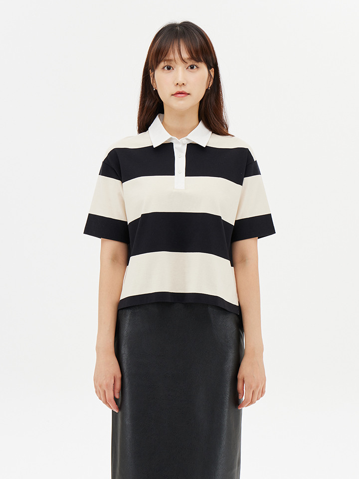 여성) 헤비웨이트 코튼 럭비 폴로셔츠