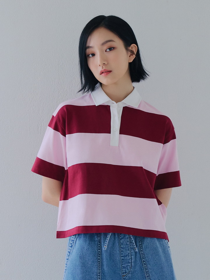 여성) 헤비웨이트 코튼 럭비 폴로셔츠