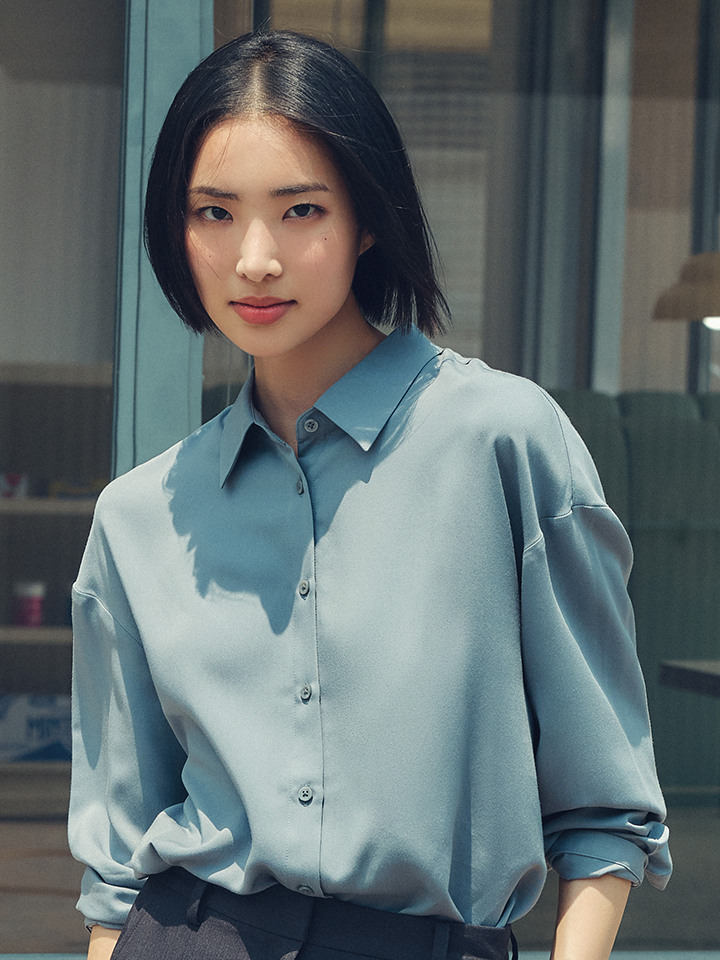 여성) 레이온 루즈핏 블라우스