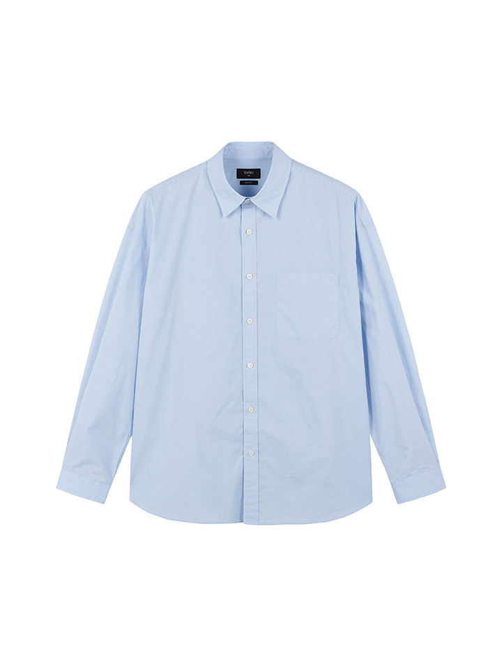 공용) 포플린 오버핏 셔츠