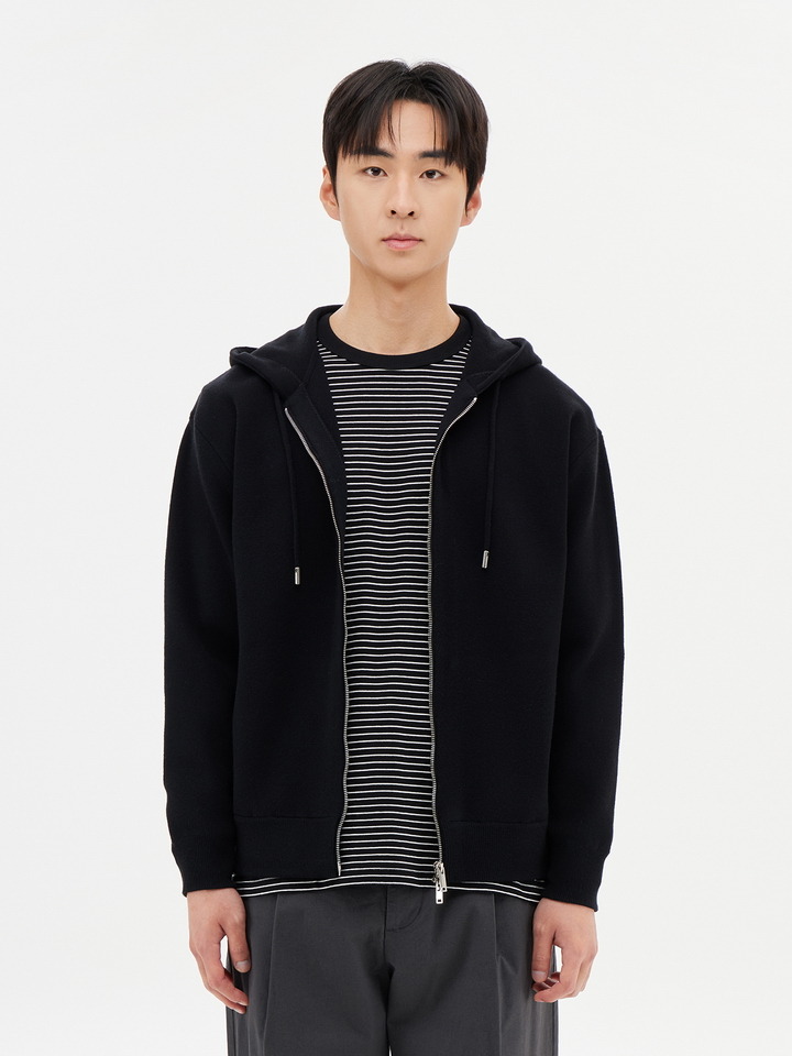 남성) 소프트터치 후드 집업 오버핏 가디건