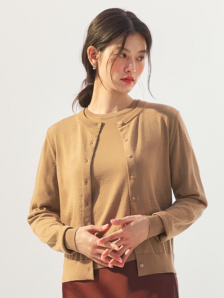 여성) 프리미엄 화인 메리노 가디건