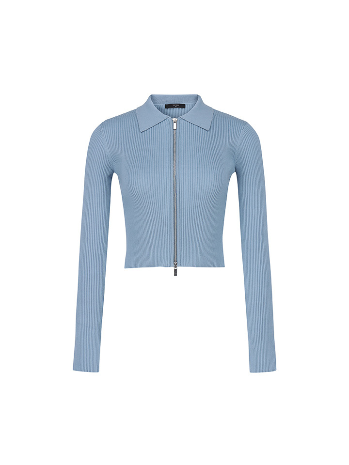 여성) 소프트 집업 카라 가디건