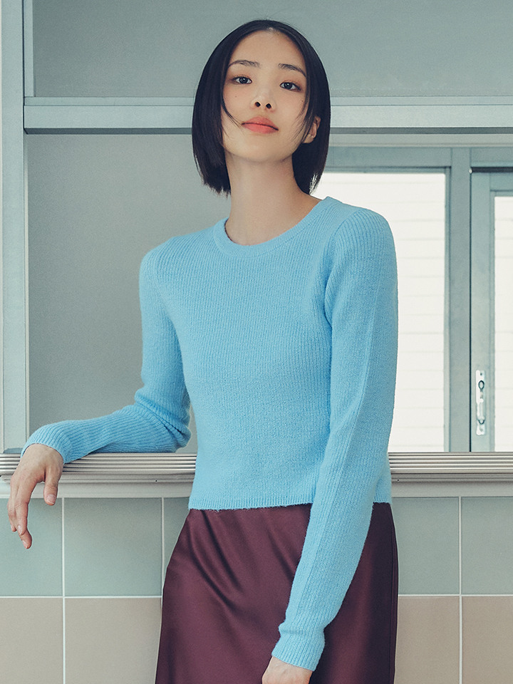 여성) 소프트 크롭 스웨터