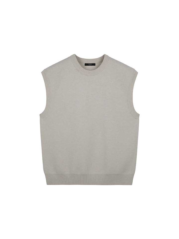 남성) 소프트터치 크루넥 스웨터 베스트(오버핏)