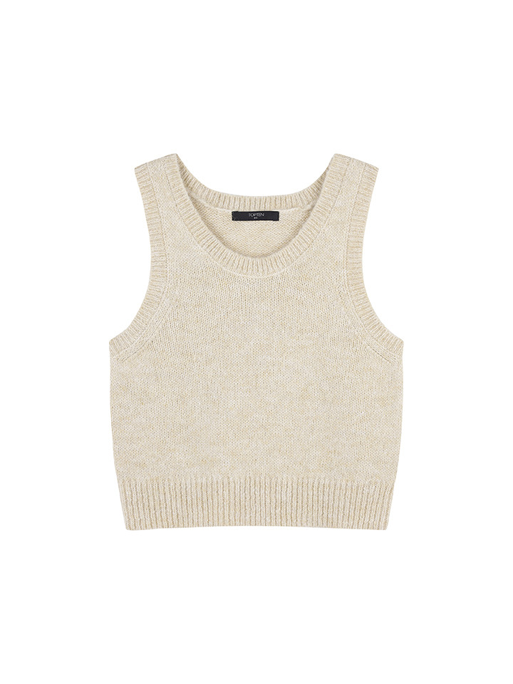 여성) 알파카 블렌드 스웨터 베스트