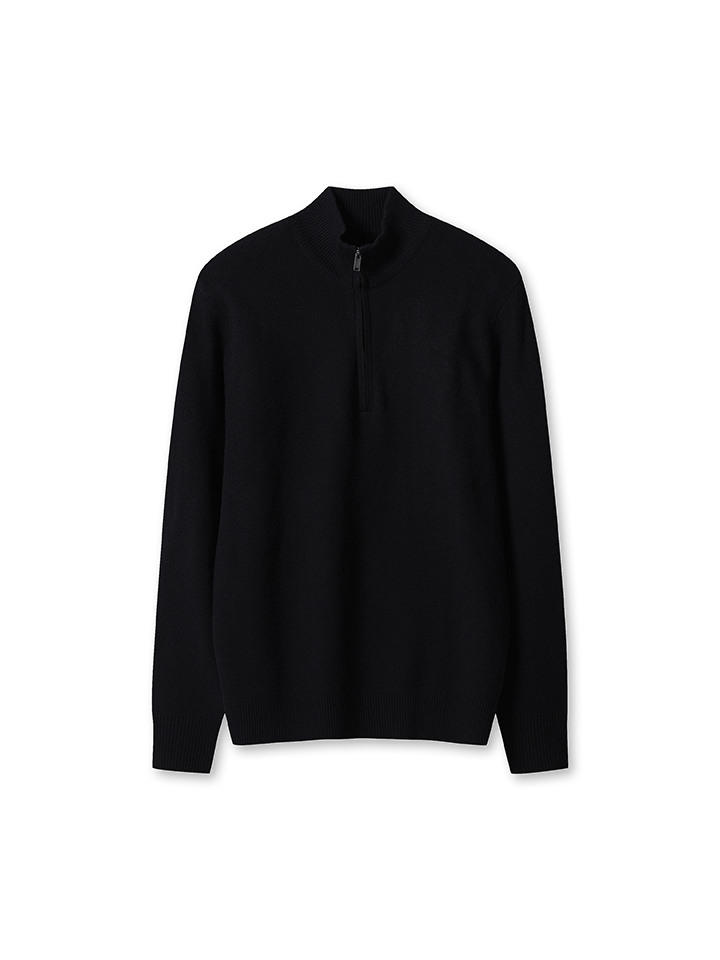 남성) 소프트터치 모크넥 하프집업 스웨터