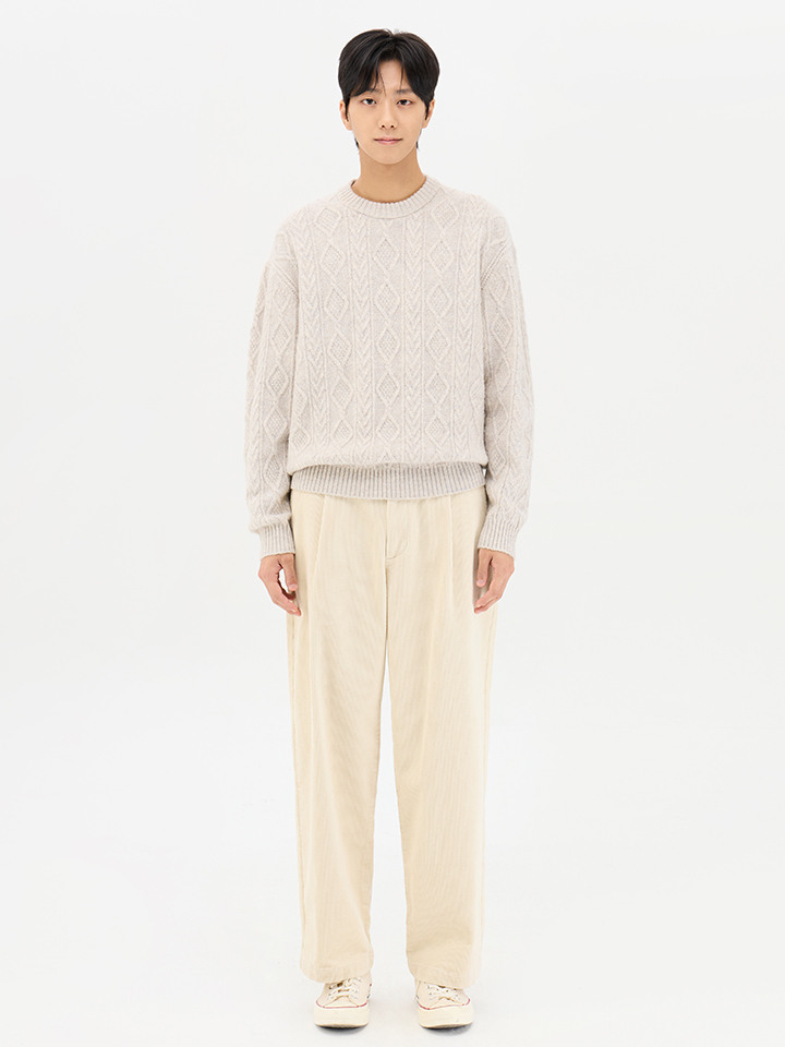 남성) 더 웜 턱와이드 코듀로이 팬츠