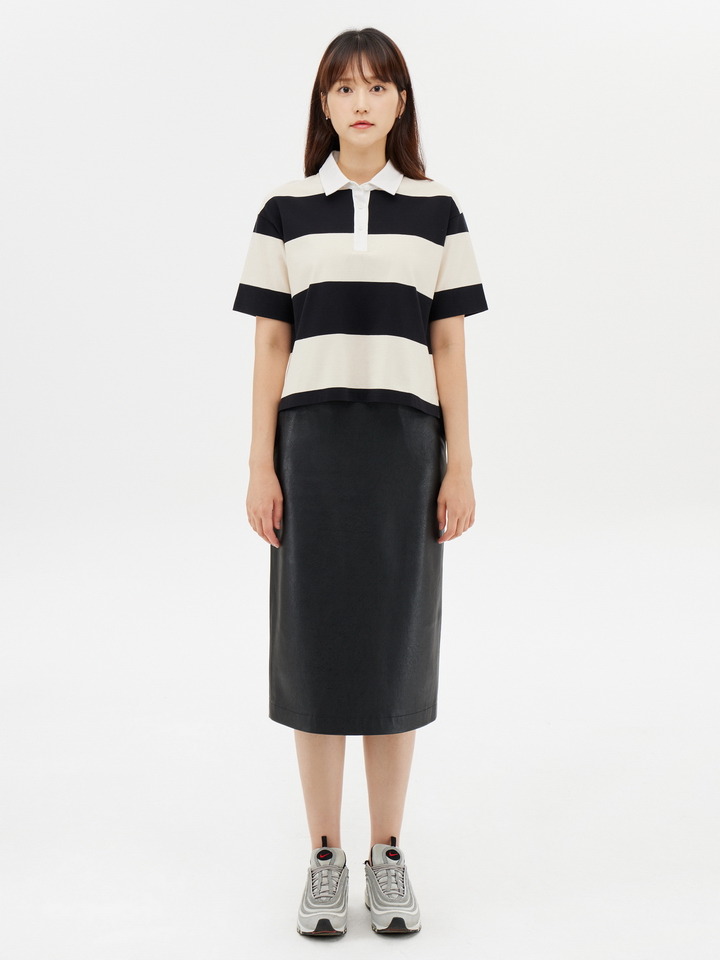 여성) 레더 롱 스커트