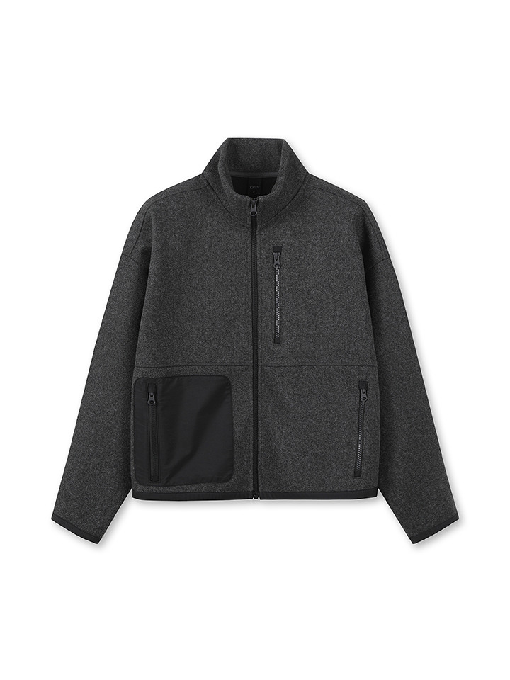 여성) 울라이크 부클 하이넥 집업