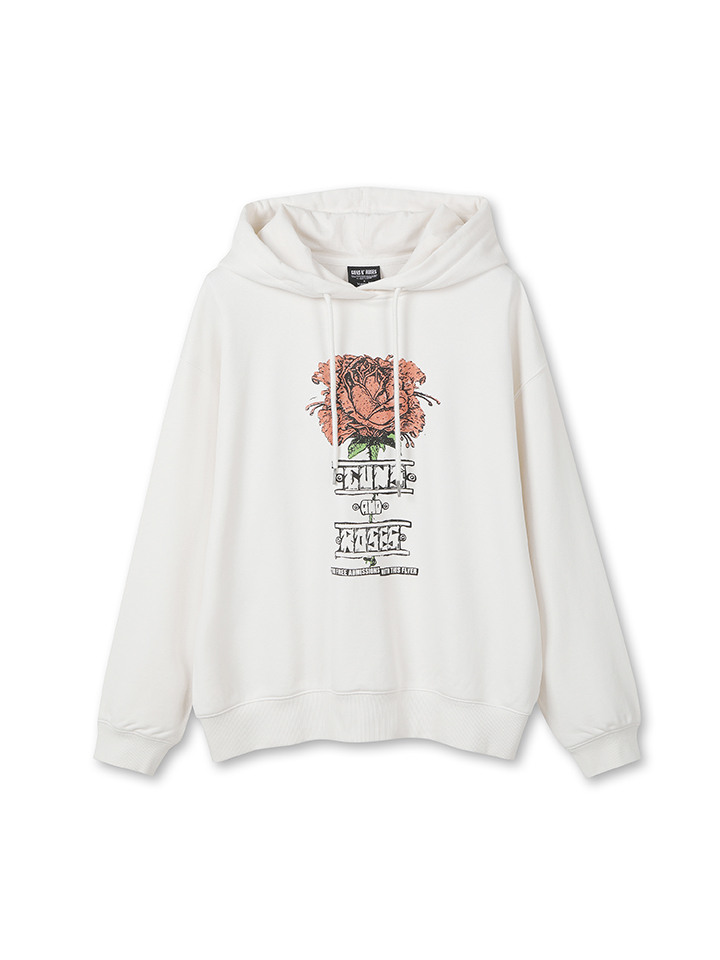 여성) 가먼트 다잉 콜라보 스웨트 후디 (건즈 앤 로지스)