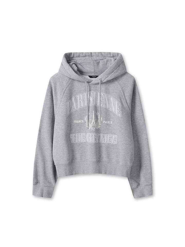 여성)  플리스 그래픽 스웨트 후디