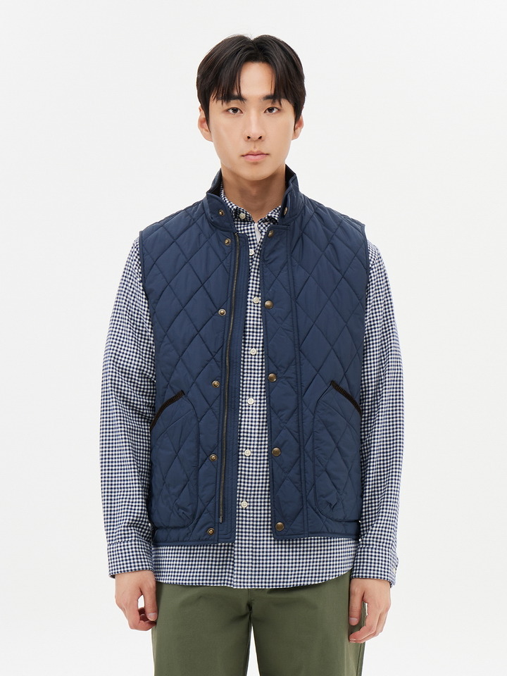 남성) 하이넥 퀼팅 베스트