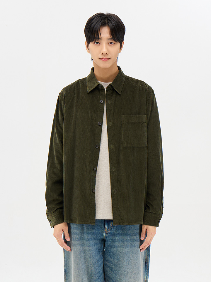 남성) 코듀로이 아우터형 셔츠