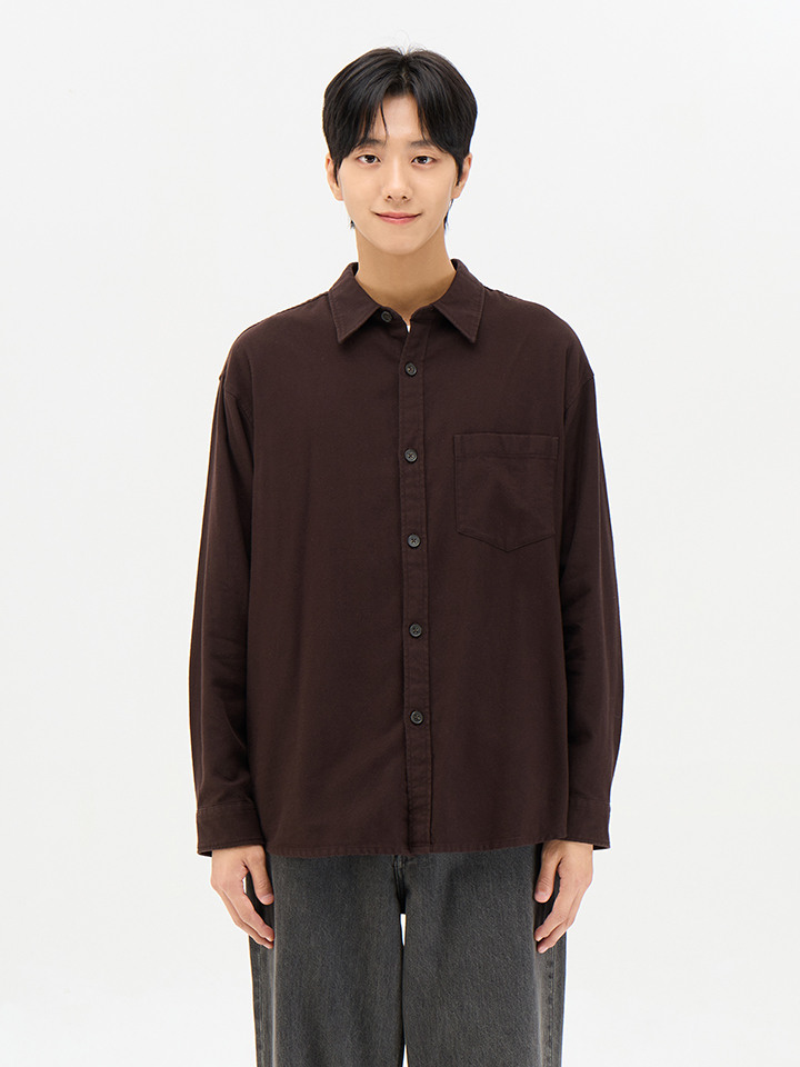 남성) 플란넬 오버핏 셔츠