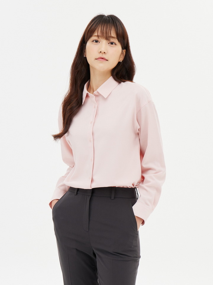 여성) 소프트피치 루즈핏 셔츠