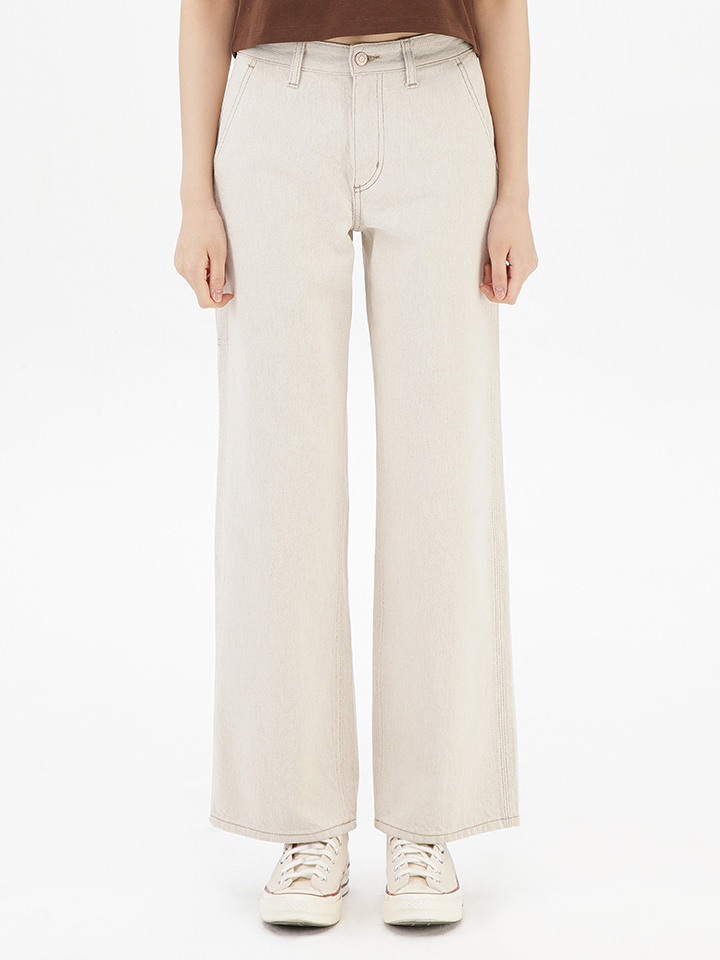 여성) 와이드 워크 데님