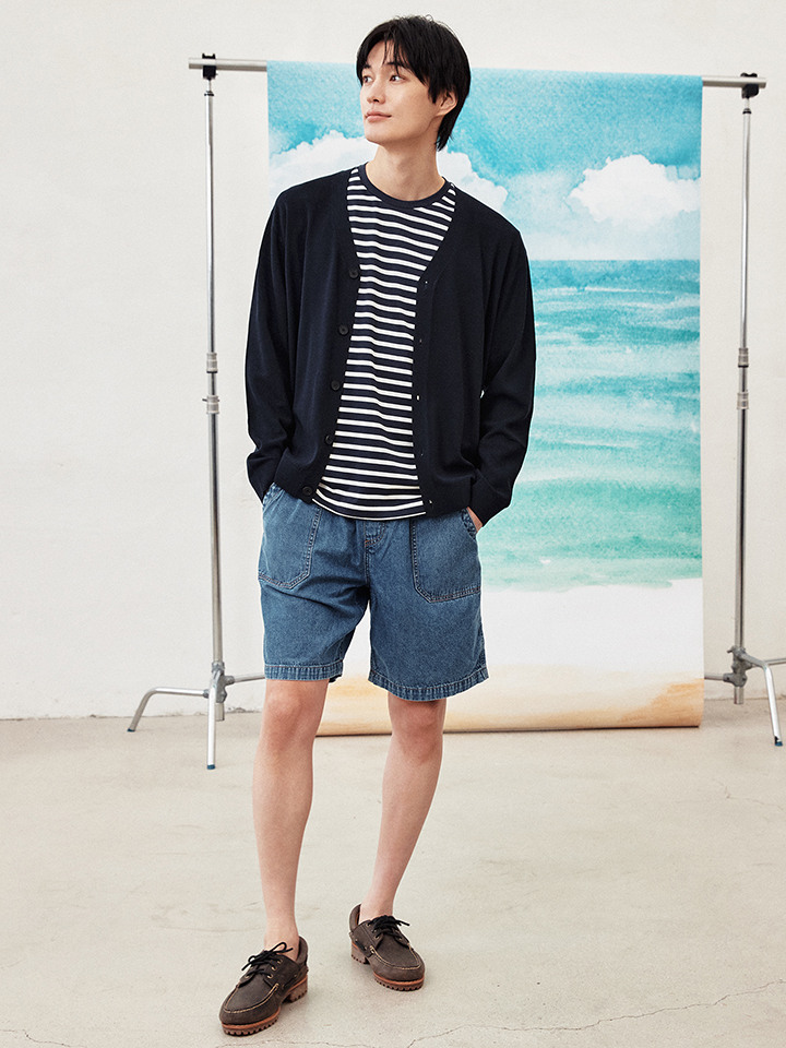 남성) COOL 밴딩 데님 쇼츠