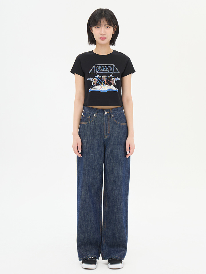 여성) COOL 와이드 데님