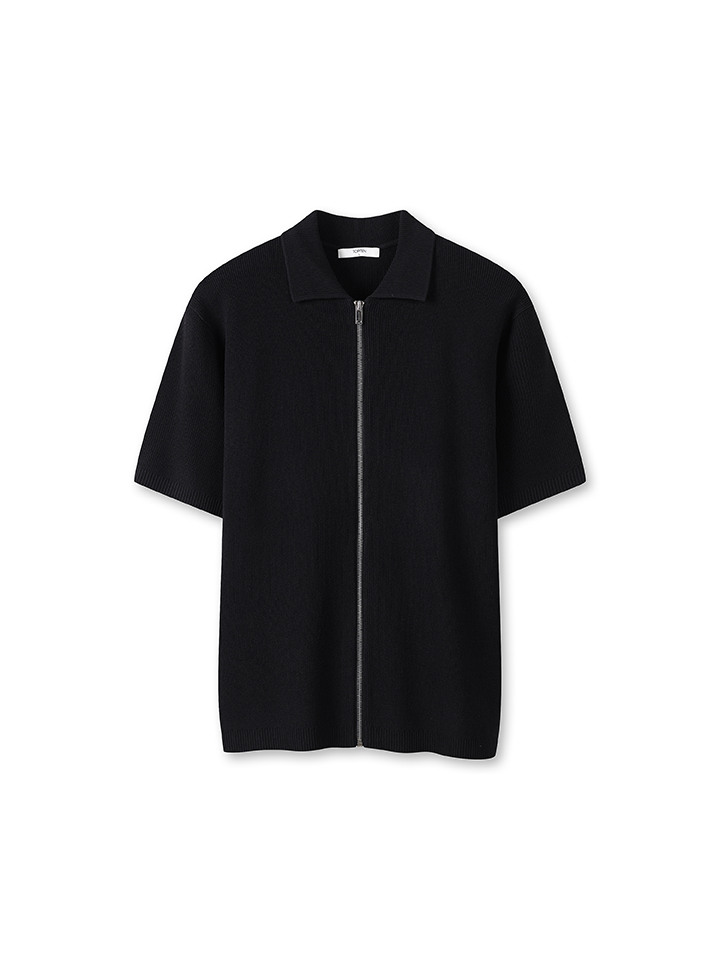 남성) 리넨 블렌드 집업 반팔 가디건