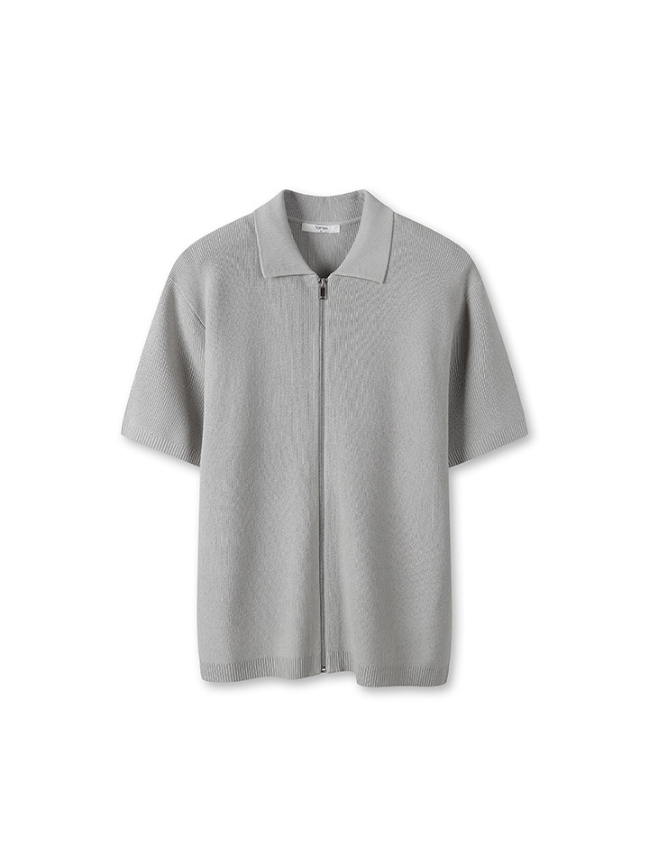 남성) 리넨 블렌드 집업 반팔 가디건
