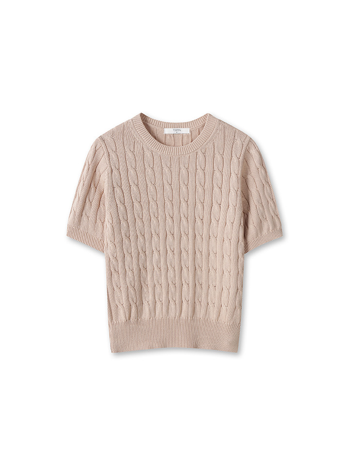 여성) 수피마 코튼 케이블 스웨터