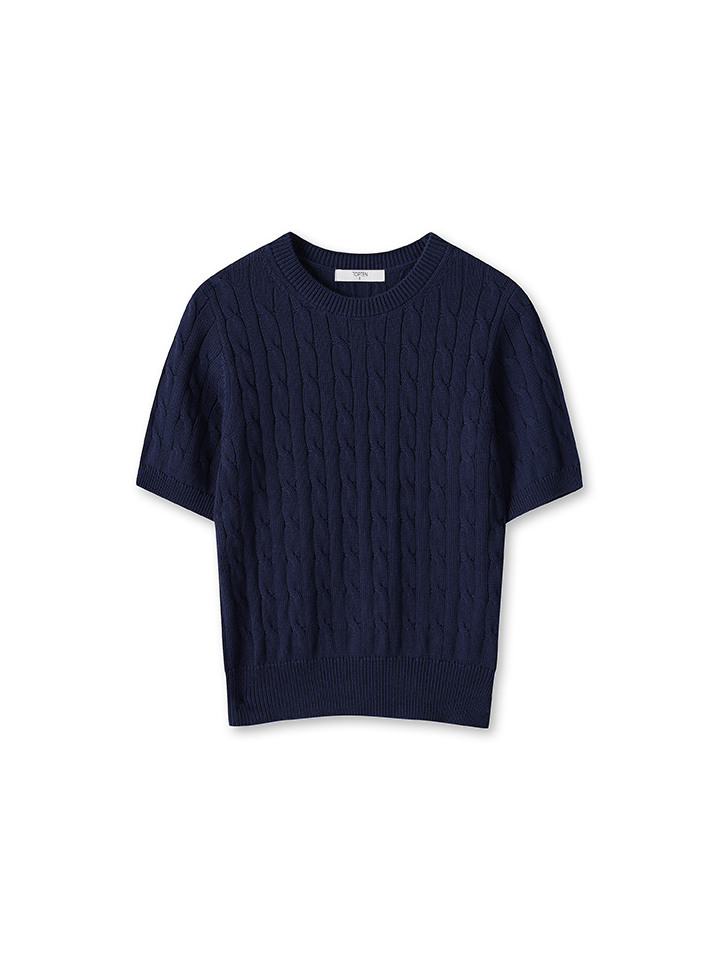 여성) 수피마 코튼 케이블 스웨터