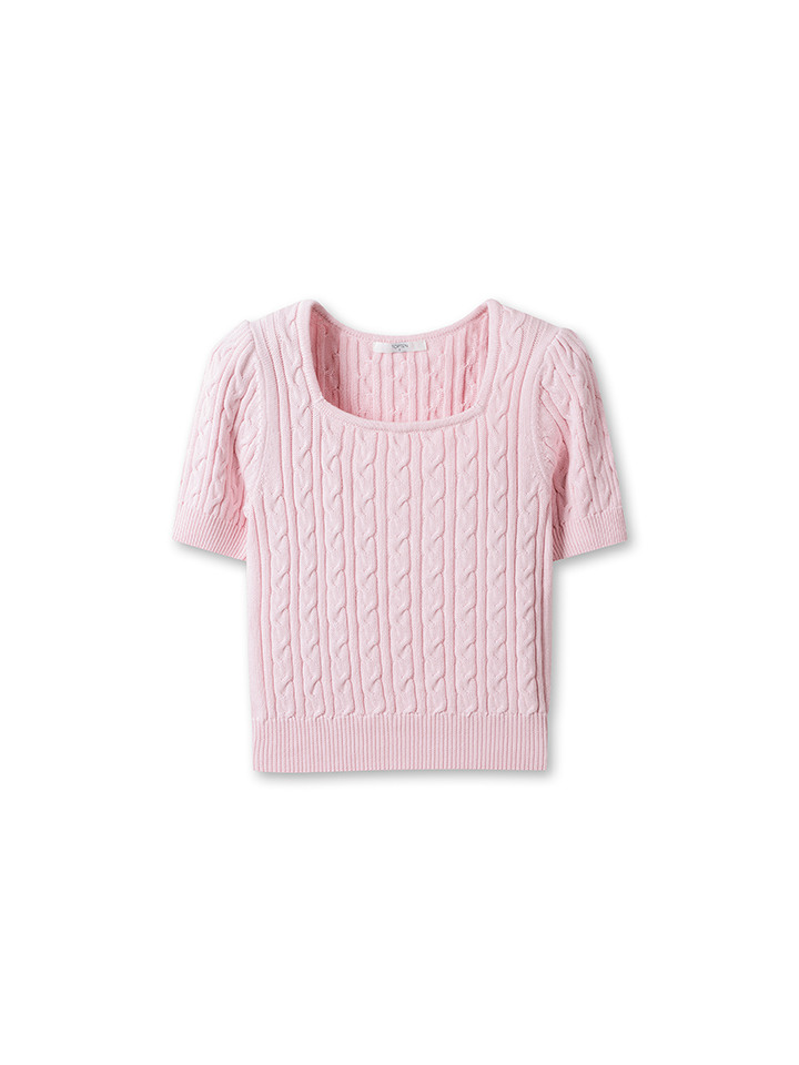 여성) 수피마 코튼 스퀘어넥 스웨터