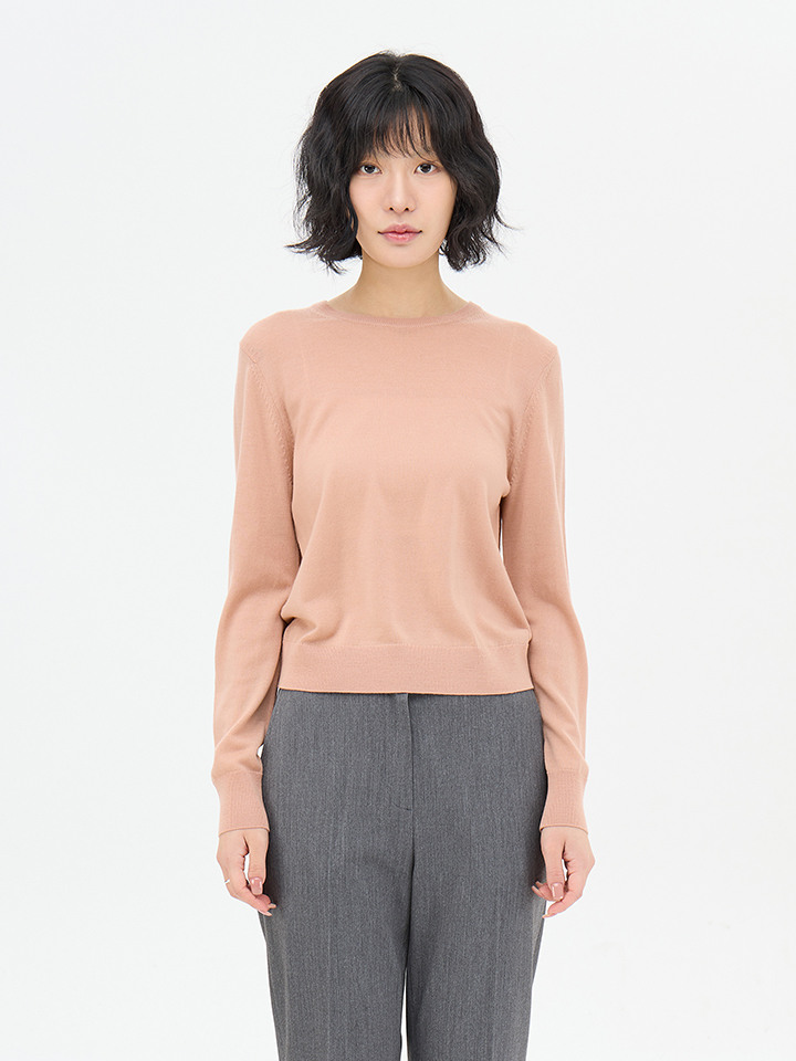 여성) 프리미엄 화인 메리노 크루넥 스웨터