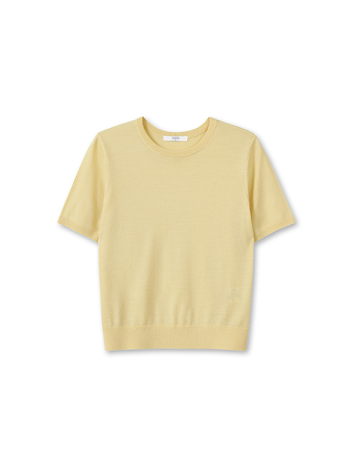 여성) 프리미엄 화인 메리노 반팔 스웨터