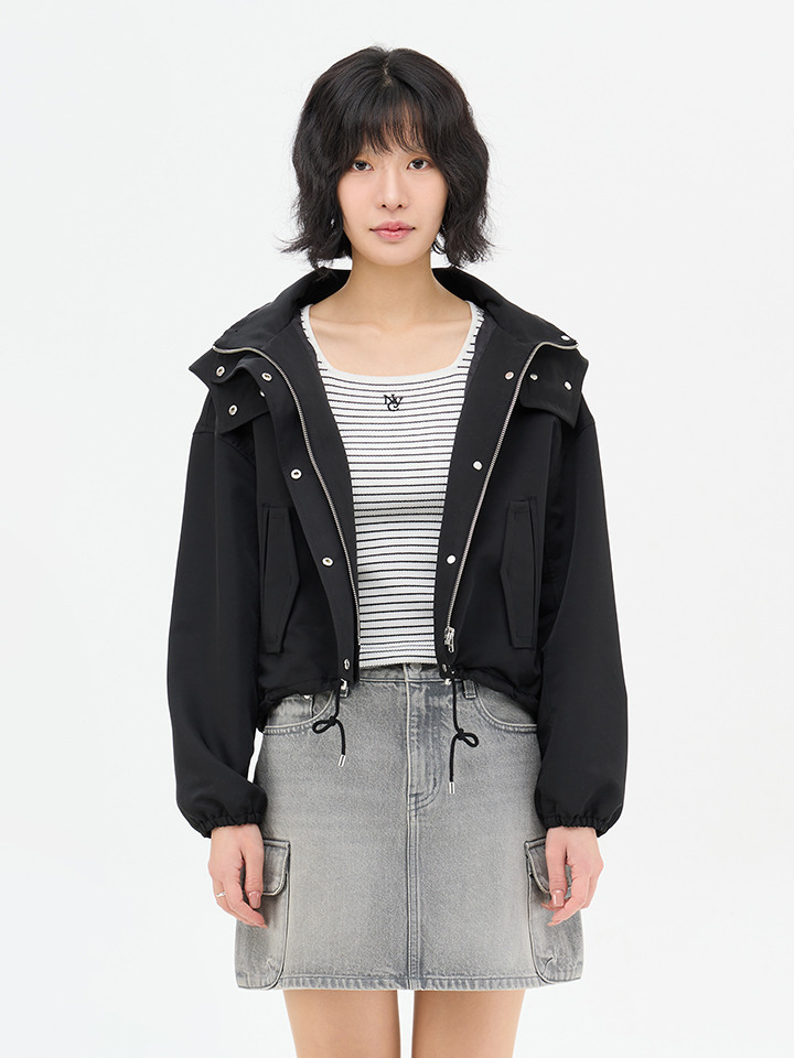 여성) 오버핏 후드 점퍼