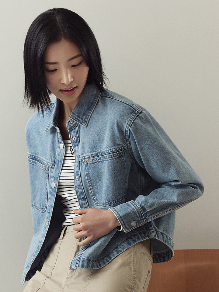 여성) 데님 셔츠 재킷