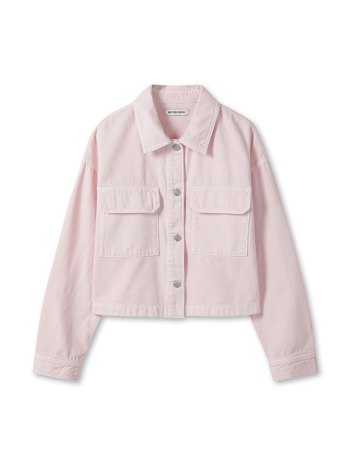 여성) 데님 아웃포켓 셔츠 재킷